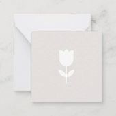 Personalized Retro Flower ノートカード (裏面)