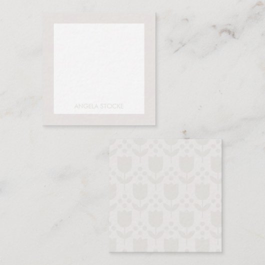 Personalized Retro Flower Note Card ノートカード (正面/裏面)