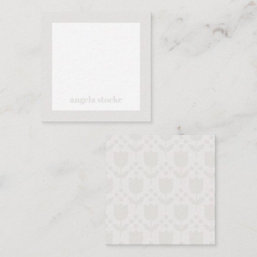 Personalized Retro Flower Note Card ノートカード (正面/裏面)