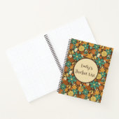 Personalized Retro Flower Power Spiral Journal ノートブック (内部)