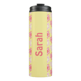 Personalized retro flower Thermal Tumbler タンブラー