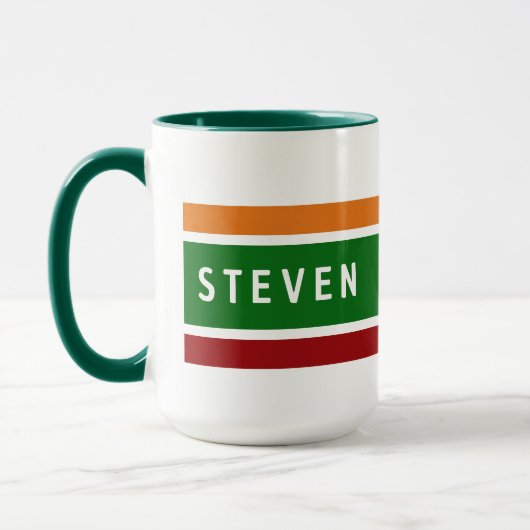 Personalized Retro Gas Station Name Coffee Gift マグカップ (左)
