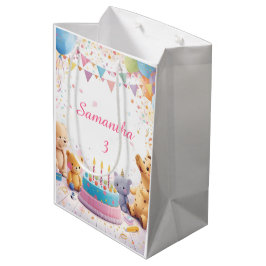 Personalized Retro Gift Bag Medium | Kids Birthday ミディアムペーパーバッグ