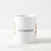 Personalized Retro Groovy Easter Egg Mug コーヒーマグカップ (中央)