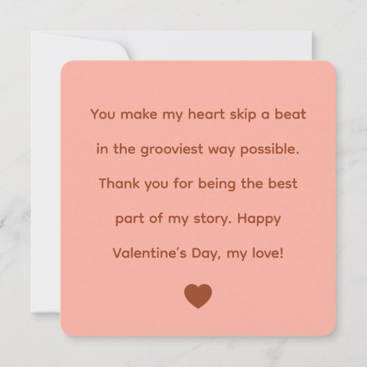 Personalized Retro Groovy Love Editable Date & Mes カード (裏面)