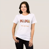Personalized Retro Groovy Mama Mother's Day トライブレンドＴシャツ (正面全面)