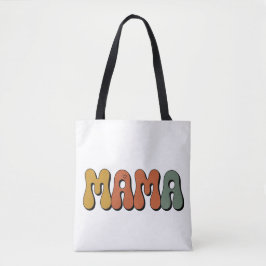 Personalized Retro Groovy Mama Mother's Day  トートバッグ