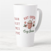 Personalized Retro Hot Cocoa Cozy Season カフェラテマグ (右アングル)