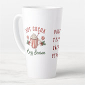 Personalized Retro Hot Cocoa Cozy Season カフェラテマグ (左アングル)