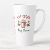 Personalized Retro Hot Cocoa Cozy Season カフェラテマグ (右)