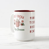 Personalized Retro Hot Cocoa Cozy Season ツートーンマグカップ (正面左)