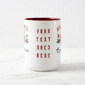 Personalized Retro Hot Cocoa Cozy Season ツートーンマグカップ (中央)