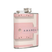 Personalized Retro Pastel Cassette Tape Vintage フラスク (右)