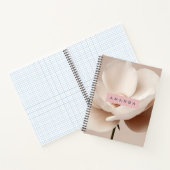 Personalized Retro Peach and Pink Floral Style ノートブック (内部)