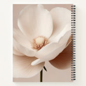 Personalized Retro Peach and Pink Floral Style ノートブック (裏面)