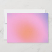 Personalized Retro Pink Purple Bat Mitzvah サンキューカード (裏面)