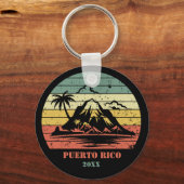 Personalized Retro Puerto Rico  キーホルダー (正面)