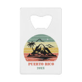 Personalized Retro Puerto Rico クレジットカード栓抜き (正面)