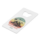 Personalized Retro Puerto Rico クレジットカード栓抜き (正面アングル)