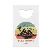 Personalized Retro Puerto Rico クレジットカード栓抜き (裏面)
