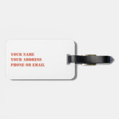 Personalized Retro Punta Cana ラゲッジタグ (裏面横)