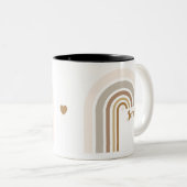 Personalized Retro Rainbow | Boho Love Cup Gift ツートーンマグカップ (正面右)