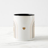 Personalized Retro Rainbow | Boho Love Cup Gift ツートーンマグカップ (中央)