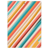 Personalized Retro Striped Clipboard | Colorful  クリップボード (裏面)