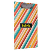 Personalized Retro Striped Clipboard | Colorful  クリップボード (右)
