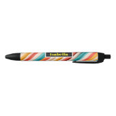 Personalized Retro Striped Pattern Pen | Colorful 黒ボールペン (ボトム)