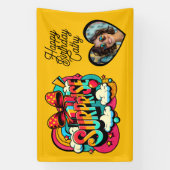 Personalized Retro Surprise Pop Art Party Birthday 横断幕 (縦)