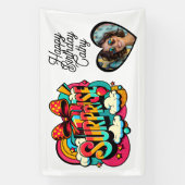 Personalized Retro Surprise Pop Art Party Birthday 横断幕 (縦)