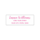 Personalized Return Address Self-inking Stamp Pink セルフインキングスタンプ (デザイン)