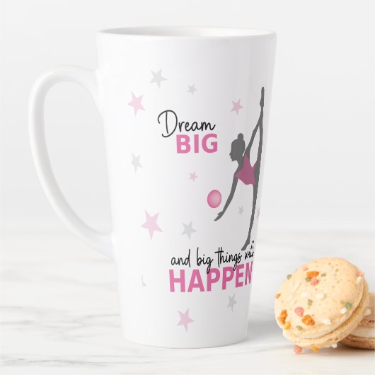 Personalized Rhythmic Gymnast Dream Big Coffee Mug カフェラテマグ (インサイチュ)