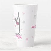 Personalized Rhythmic Gymnast Dream Big Coffee Mug カフェラテマグ (正面)