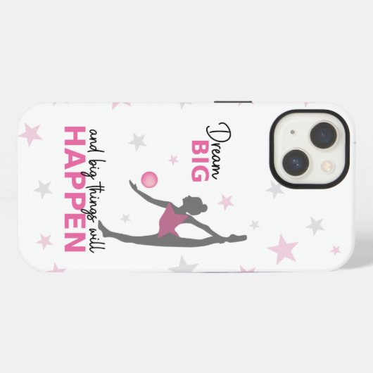Personalized Rhythmic Gymnast Dream Big Phone Case iPhoneケース (裏面横)