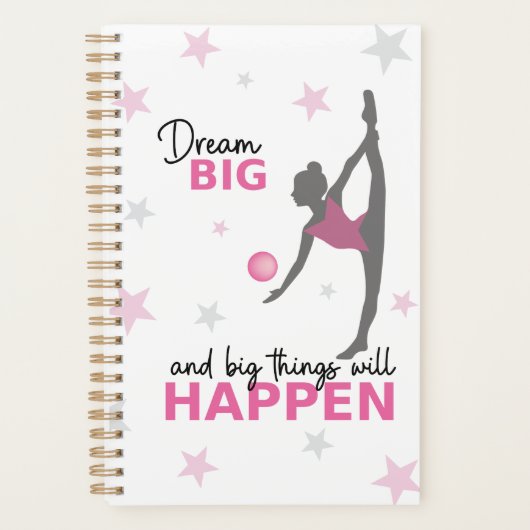Personalized Rhythmic Gymnast Dream Big Planner wi プランナー手帳 (正面)