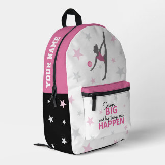 Personalized Rhythmic Gymnast Dream Big School Bag プリントバックパック
