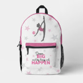 Personalized Rhythmic Gymnast Dream Big School Bag プリントバックパック (正面)
