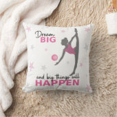 Personalized Rhythmic Gymnast "Dream Big" Throw Pi クッション (ブランケット)