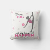 Personalized Rhythmic Gymnast "Dream Big" Throw Pi クッション (正面)