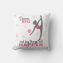 Personalized Rhythmic Gymnast "Dream Big" Throw Pi クッション