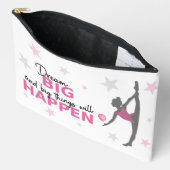 Personalized Rhythmic Gymnast Dream Big Zipper Pou アクセサリーポーチ (見開き)
