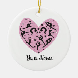 Personalized Rhythmic Gymnastic Christmas Ornament セラミックオーナメント