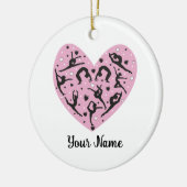 Personalized Rhythmic Gymnastic Christmas Ornament セラミックオーナメント (左)
