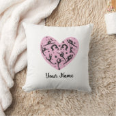Personalized Rhythmic Gymnastics Pillow Pink Heart クッション (ブランケット)