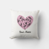 Personalized Rhythmic Gymnastics Pillow Pink Heart クッション (正面)