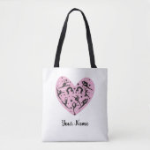 Personalized Rhythmic Gymnastics Tote Bag Pink トートバッグ (正面)