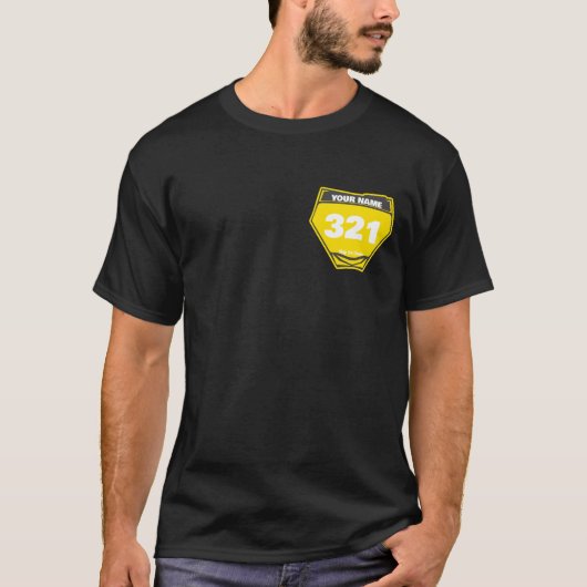 Personalized Rider Number Name T-Shirt Tシャツ (正面)