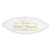 Personalized Ring Bearer Baseball Gift for Groomsm アメリカンフットボール (パネル)